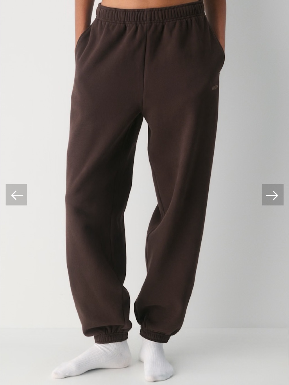 NWT Aritzia Cozy Sweatfleece Mega Fit Fleece Jogger 2XS Short Mocha Brown - Picture 2 of 6